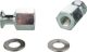 Luggage Retaining Cap Nut Set, M10x1.25 fine pitch thread, zinc plated steel, mounting on upper, shock absorber attachment