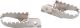 KEDO HD Stainless Steel Footpegs (left & right, 1 pair), for 8mm Bolt, stepping surface approx. 32x68mm