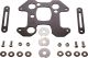 X-Sheet, base plate for cockpit- extensions/brackets, delivery including 2 mounting rails, stainless steel black coated