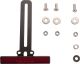 KEDO T7 Reflector Bracket Aluminium Black Coated, with e-approved reflector, completes item 31081/30396/60526, for license plate height 13-20cm