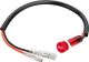 Indicator light red, with oil symbol, 12V, size approx. 12x35mm, for 10mm bore, material thickness approx. 1-6mm, screw fastening