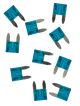 15A Mini Blade Type Fuse, light blue, dim. approx. 16x11mm, pack of 10
