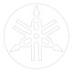 Decal 'Diapason', White, inverted, 1 Pair