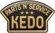 KEDO Parts'N'Service Epoxy Sticker, dimensions 60x36mm, black/gold, 1 piece