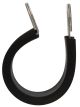 Hose Clamp, rubberised, for 25mm diameter, band width 15mm, galvanised, 1 piece