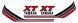 Fuel Tank Decal Red/Silver/Dark Grey, 1 Pair (Replica)