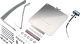 Lateral License Plate Bracket 'Pure', incl. LED license plate light and reflector e-approved, stainless steel/aluminium, incl. mounting material