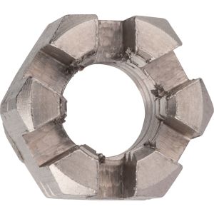 Nut for Side Stand, stainless steel, suitable for cotter pin fixation, OEM reference # 95307-08900