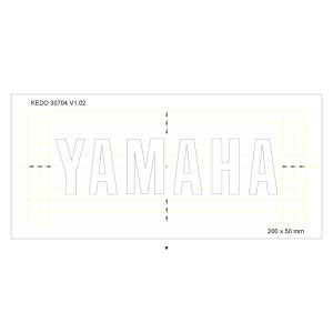 Stencil 20x5cm 'YAMAHA'-Logo, 1 Piece (self-adhesive)