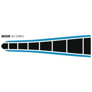 Front Fender Sticker, blue/black for T7 Rally-Edition, suitable for front fender item 31092S, 1 piece