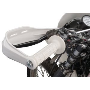 ACERBIS RALLY BRUSH Nylon-Handguard, white, incl. mounting material for handlebars 22-28mm outer / 13,5-14,5mm inner diameter, see item 30714