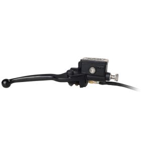 Front Brake Master Cylinder 13mm with Black Aluminium Lever, Brake Light Switch, Stainless Steel Banjo (Supplies: Clamp with Thread for Mirror: 40104)