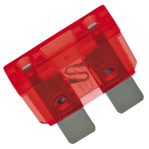 Fuse, Blade Type Midi (Car Standard), red (10A), dimensions approx. 19x19mm