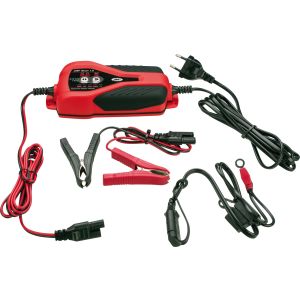 6V/12V Battery Charger, diagnostic function, 8 levels, permanent connection, max. 1A, reverse polarity protection, incl. vehicle adapter