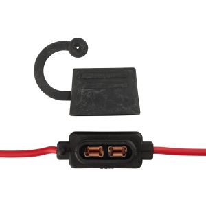 Fuse Holder for Flat Plug-in Fuse/ Blade Type (2.5qmm/230mm connection cable on both sides, waterproof, without fuse, suitable fuse size: Midi)