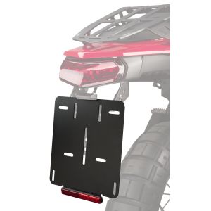 License Plate Holder for Euro License Plate 18x20cm, 2mm aluminium black coated, incl. e-approved reflector