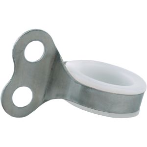 Brake Cable Guide at Upper Yoke, 2-hole mounting for M8 bolts, 19 mm  centre-to-centre hole spacing, set consists of bracket and nylon ring