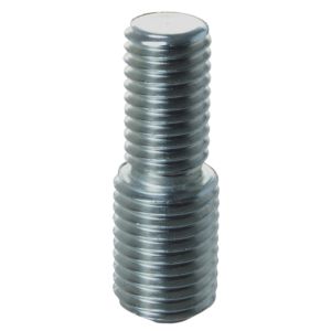 Double-threaded Setscrew M8x1.25 to M10x1.25, zinc-coated steel, outer thread length 13,5mm (for repairing the upper shock absorber mount)
