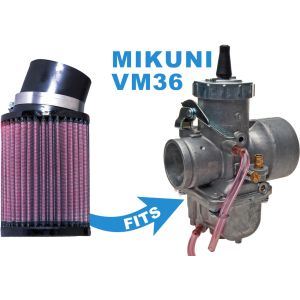 K&N Racing Air Filter (Length 127mm/Diameter 96mm), Flange 60-64mm