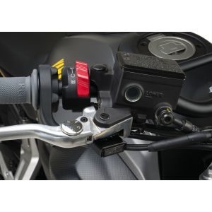 JvB-moto 'Super7' LED front indicator lights incl. black coated stainless steel bracket , 1 pair, 'E'-approved, ready-to-mount