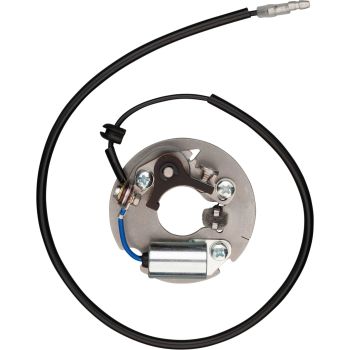 Replica Breaker Contact Plate, stainless steel base plate with OEM contact, condenser, ready-to-mount incl. wiring & sealing rubber