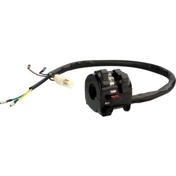 Replica handlebar switch left, incl. position light circuit, the 3-pin plug is replaced by supplied Japanese plugs like OEM