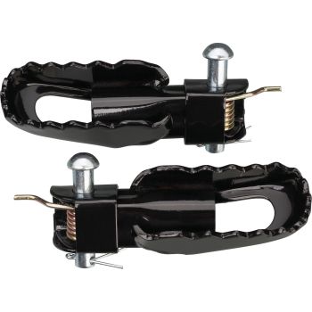 Toothed Footpegs, bore 8mm, 1 pair, requires 1x item 27554 or old part (alternatively, the mount on the footrest bracket can be adapted)