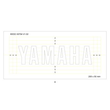 Stencil 20x5cm 'YAMAHA'-Logo, 1 Piece (self-adhesive)