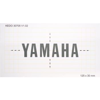 Stencil 12,5x3cm 'YAMAHA'-Logo, 1 Piece (self-adhesive)