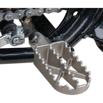 KEDO Toothed and Broadened Footpegs, stainless steel, size approx. 84x45mm, 1 Pair