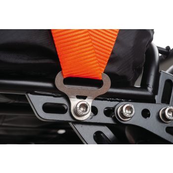 Luggage Retaining Plate, 1 piece, stainless steel, for universal mounting on M6 screws, max. belt width 25mm