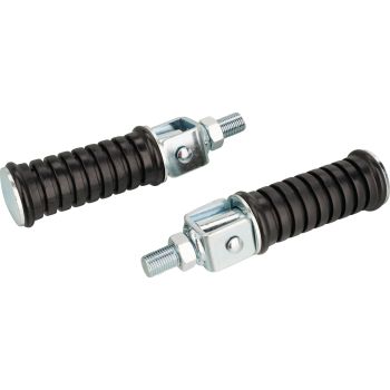 Replica Passenger Footpegs, 1 pair complete, size like OEM, M12 thread, foldable, OEM reference # 120-27430-02