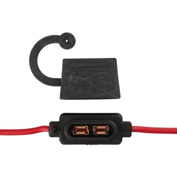 Fuse Holder for Flat Plug-in Fuse/ Blade Type (2.5qmm/230mm connection cable on both sides, waterproof, without fuse, suitable fuse size: Midi)