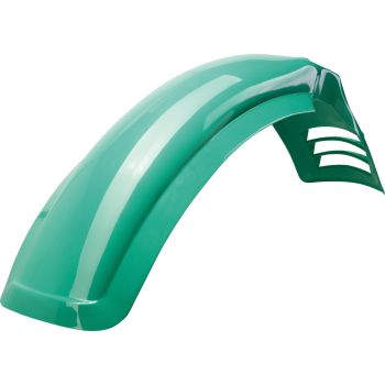 Replica Front Fender 'Bluish Green Solid' (with original mounting holes), OEM reference # 2KF-21511-60