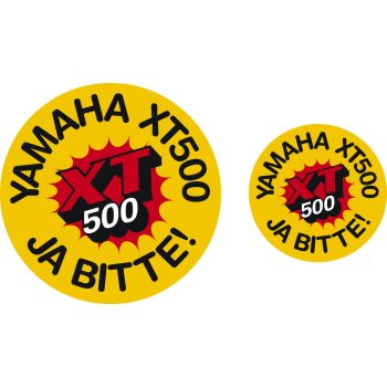Sticker »XT500 JA BITTE«, diameter 50mm or 80mm, 1 piece