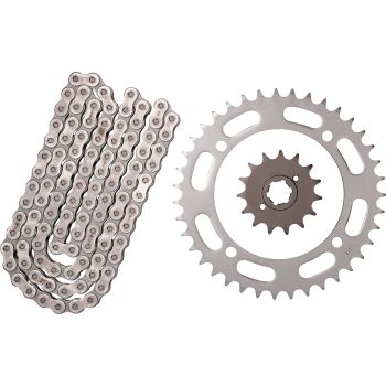 XW-Ring Chain Kit RK520XRE 15T front/39T rear, 98 Links, open type, incl. clip- and rivet chain joint