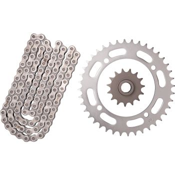 XW-Ring Chain Kit 15/40 RK520XRE, 102 Links, OPEN TYPE, Fine Geared Front Sprocket, clip- and rivet chain joint