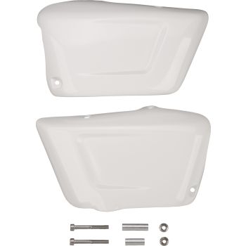 JvB-moto Side Cover Set (GRP unpainted), 1 pair incl. screw set - right side cover must be reworked when the exhaust system is high up